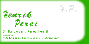 henrik perei business card